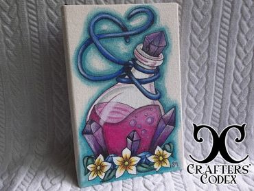 Hand painted canvas covered journal
