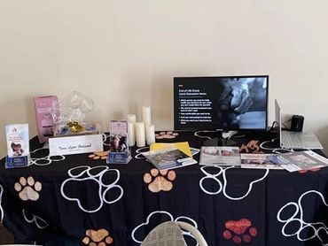 Clayton WIN table setup for Animal Reiki introduction