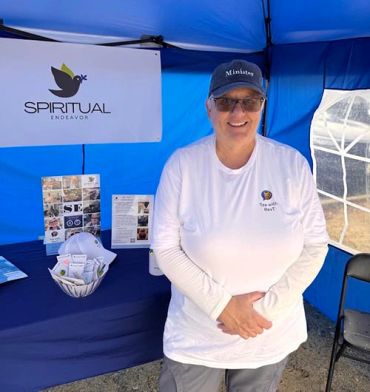 Clayton WIN women's business expo May 2026 - booth setup