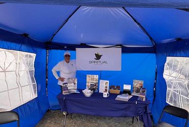 Clayton WIN women's business expo May 2026 - vendor setup for Spiritual Endeavor