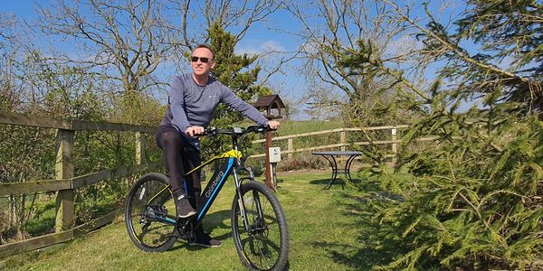 Explorer electric mountain bike sunny day