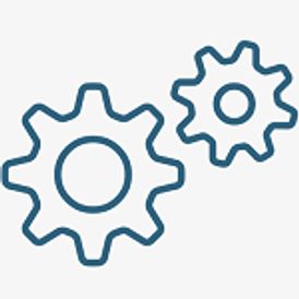 Settings icon in blue color