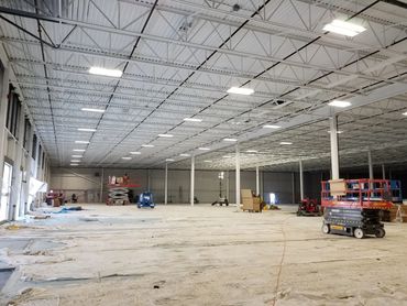 Electrical installation at 78000sq ft warehouse expansion