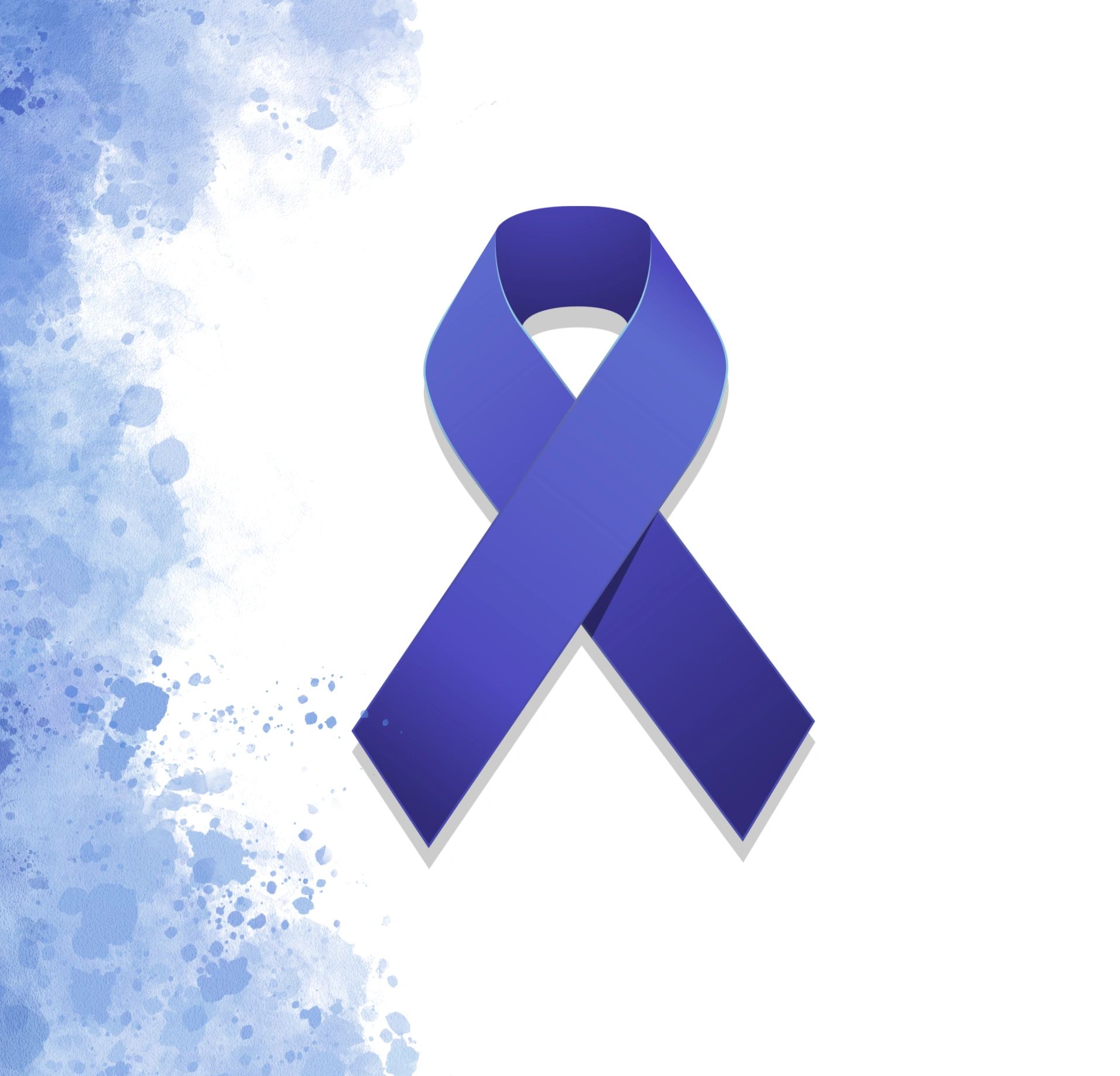 Blue Colorectal Cancer Ribbon