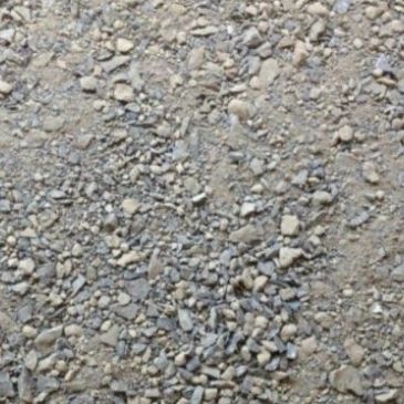 Close-up of gravel and small stones on the ground.