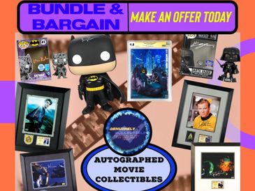 Authentic Hollywood memorabilia, certified authentic movie memorabilia, signed movie collectibles