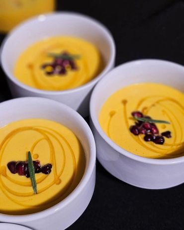 Smoked Butternut Squash Soup with Bourbon Honey & Rosemary