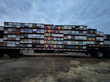 Loading Hives, preparing to head back to the Midwest.