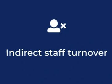 If a new starter leaves in the first 12 months, one of the costs is the indirect staff turnover