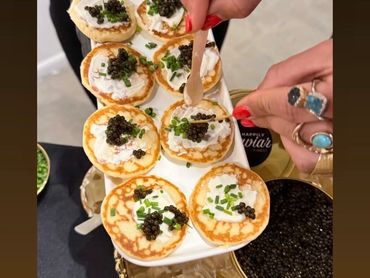 Caviar on Blinis