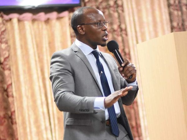 Pastor Anselme Shima preaching in Adelaide, Australia.