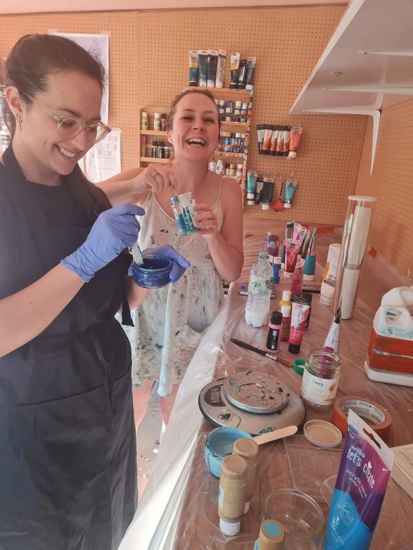 Hen Party Ideas Bournemouth, Fluid Art Workshop