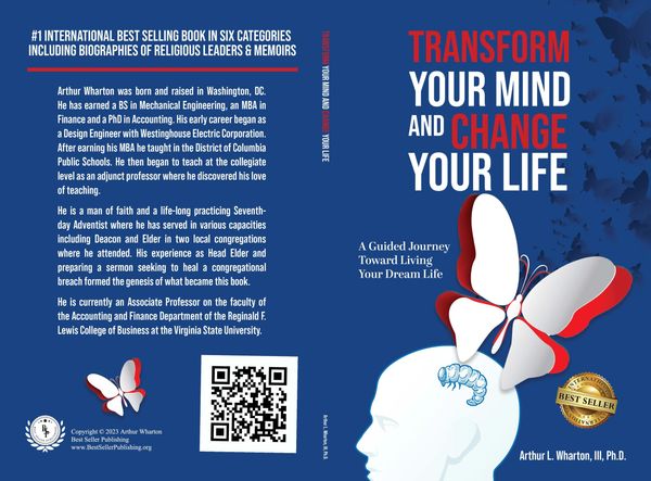 Inspirational self-help book promotional graphic