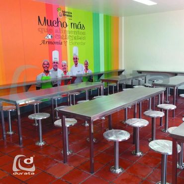 Autoservicio en acero inoxidable para restaurante de clinicas y hospitales