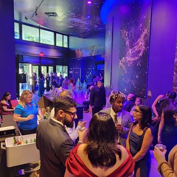 Cocktail hour music being provided to guests by DJ Tony Signorino at the Museum of Arts and Sciences
