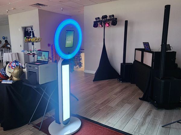 DJ Tony Signorino set up with a photo booth at The Tides Patrick Space Force Base Florida.