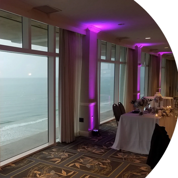 Up lighting being used by DJ Tony Signorino at The Shores Resort Daytona Beach Florida