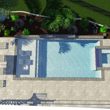 3D rendering of pool