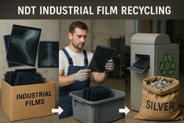 Industrial NDT film Recycling lithograph film Recycling in Los Angeles recycle NDT film for cash