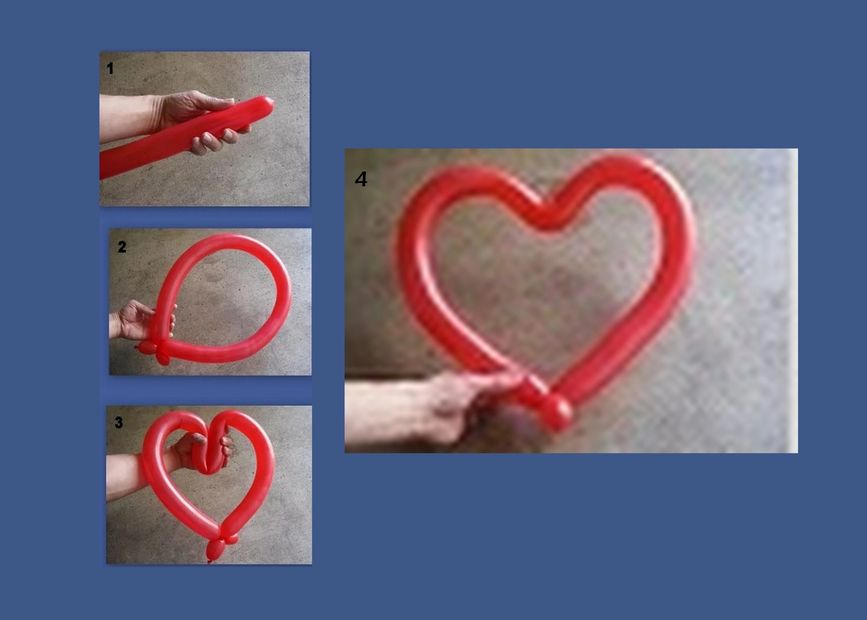 Directions to make a simple balloon heart. learn magic and balloon twisting with long island NY kids