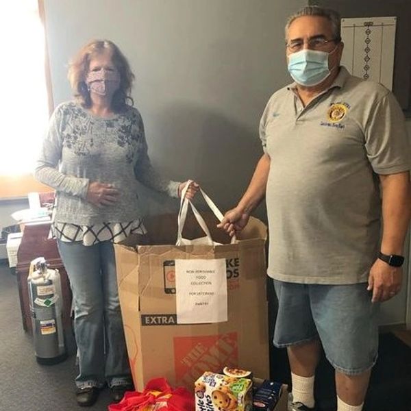 food drive by American Legion of Levittown NY  Kids party magician near me.