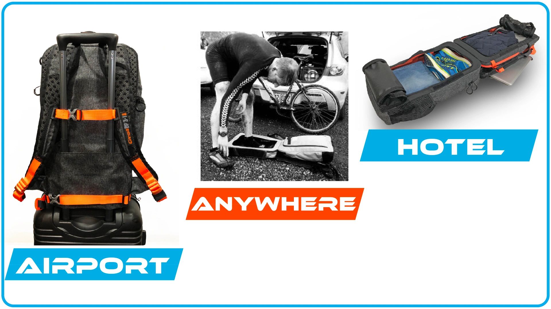 unique American patented backpack with changing pads
