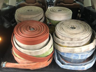 1,000 feet of fire hose donated by Barren Hill Volunteer Fire Company