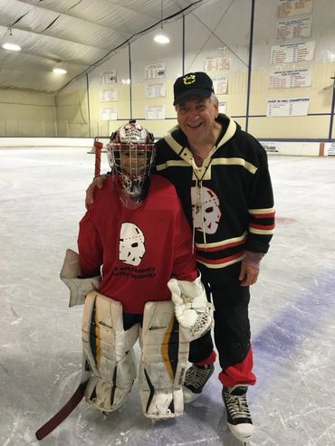 Leland and Joe in 2019 at one of Bertagna's camps at Hockey Town in Saugus MA