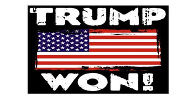 Trump Won (USA Black Flag)