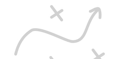 Wavy arrow with two crosses.