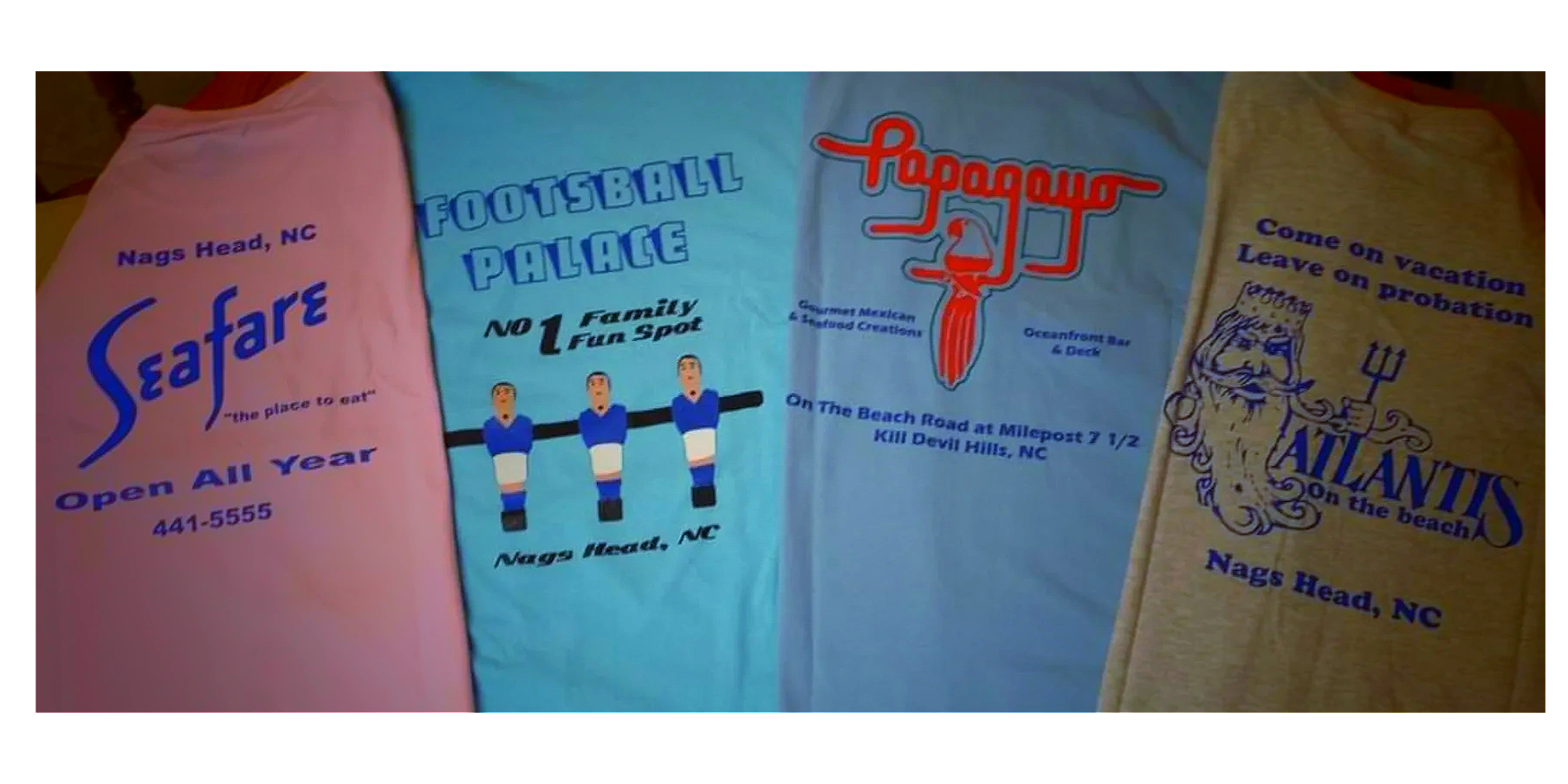 The Seafare Restaurant Nags Head NC, Footsball Palace, Papagayo's, Atlantis Nightclub Nags Head NC