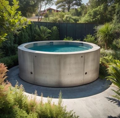 above ground round concrete swimming pool builder toronto ontario