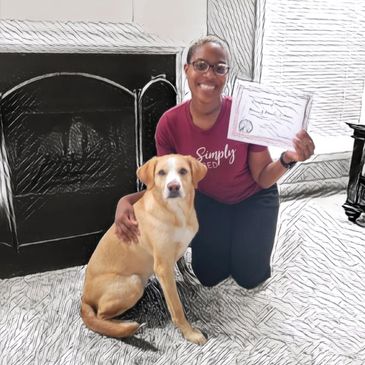 Kianika and Hannah celebrate graduating positive dog training in cumming with us!