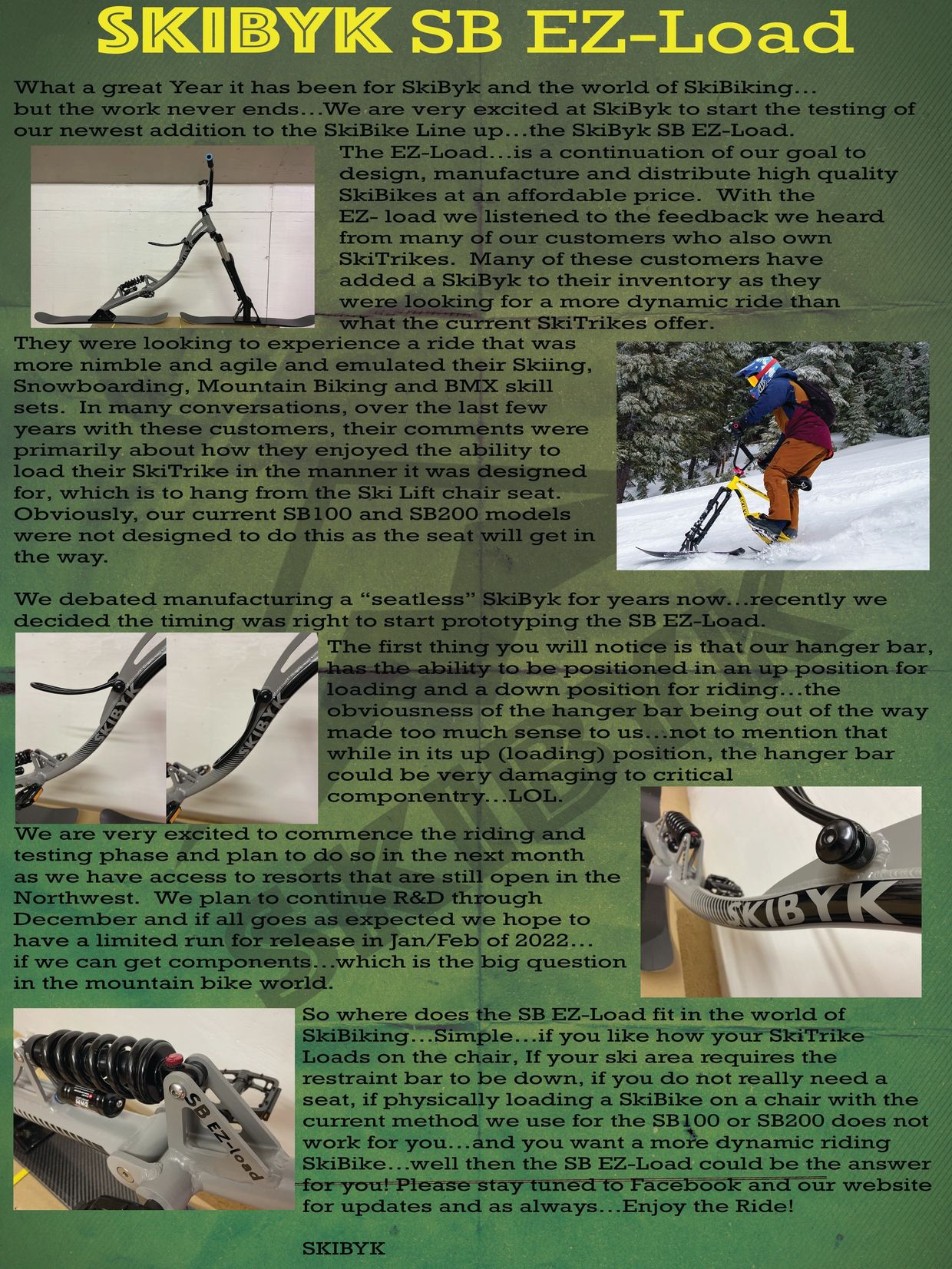 SkiByk Ski Bike skibike ez-load