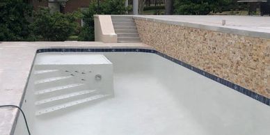 Pool pump maintenance, empty in ground pool drained for pool repair service.
