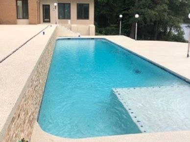 Filling up a pool in backyard. PH balanced hot tubs.