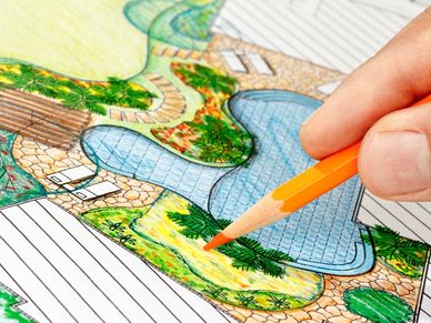 Colored pencil pool plans. Planning a pool in the future.