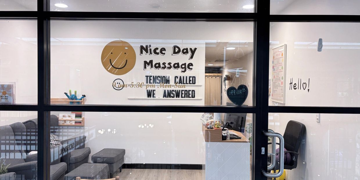 Nice Day Massage storefront located in Rosebery Sydney offering professional massage therapy