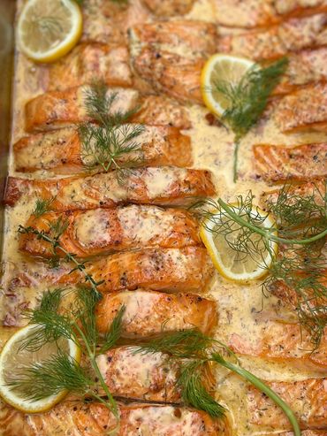 salmon
citrus Dill sauce
summer salmon