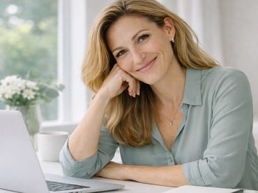 Calm and serene desk portait