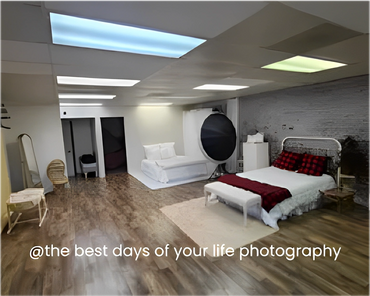 A Bed That is Set For A Photo Session