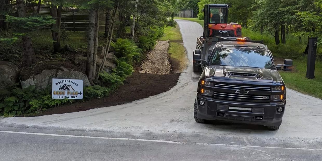 Réfection de stationnement effectué par Multiservices Nord Plus