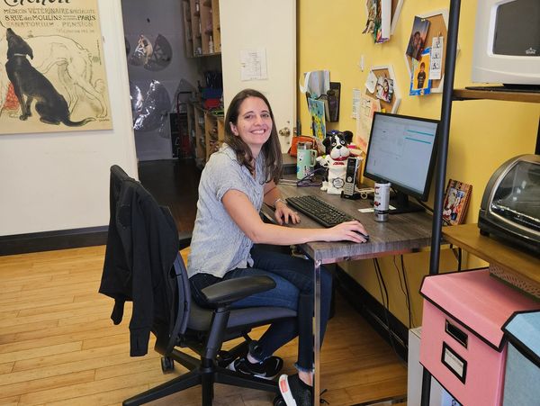 Dr. Cushner in her office.