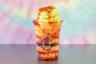 Vampiro:
Lime Sherbet and mango dole whip with chammy and tajin