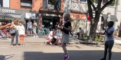 First time jumper at Montague Open Streets