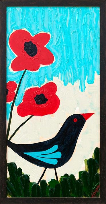 Bluebird Series - Bird in the Grass
Acrylic Painting
