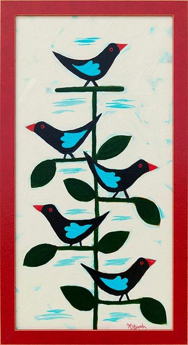 Bluebird Series - Flock of Five
Acrylic Painting
