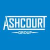 Ashcourt Group logo in white on blue background.