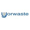Logo of 'Uorwaste' featuring a stylized blue 'U' with a recycling symbol.