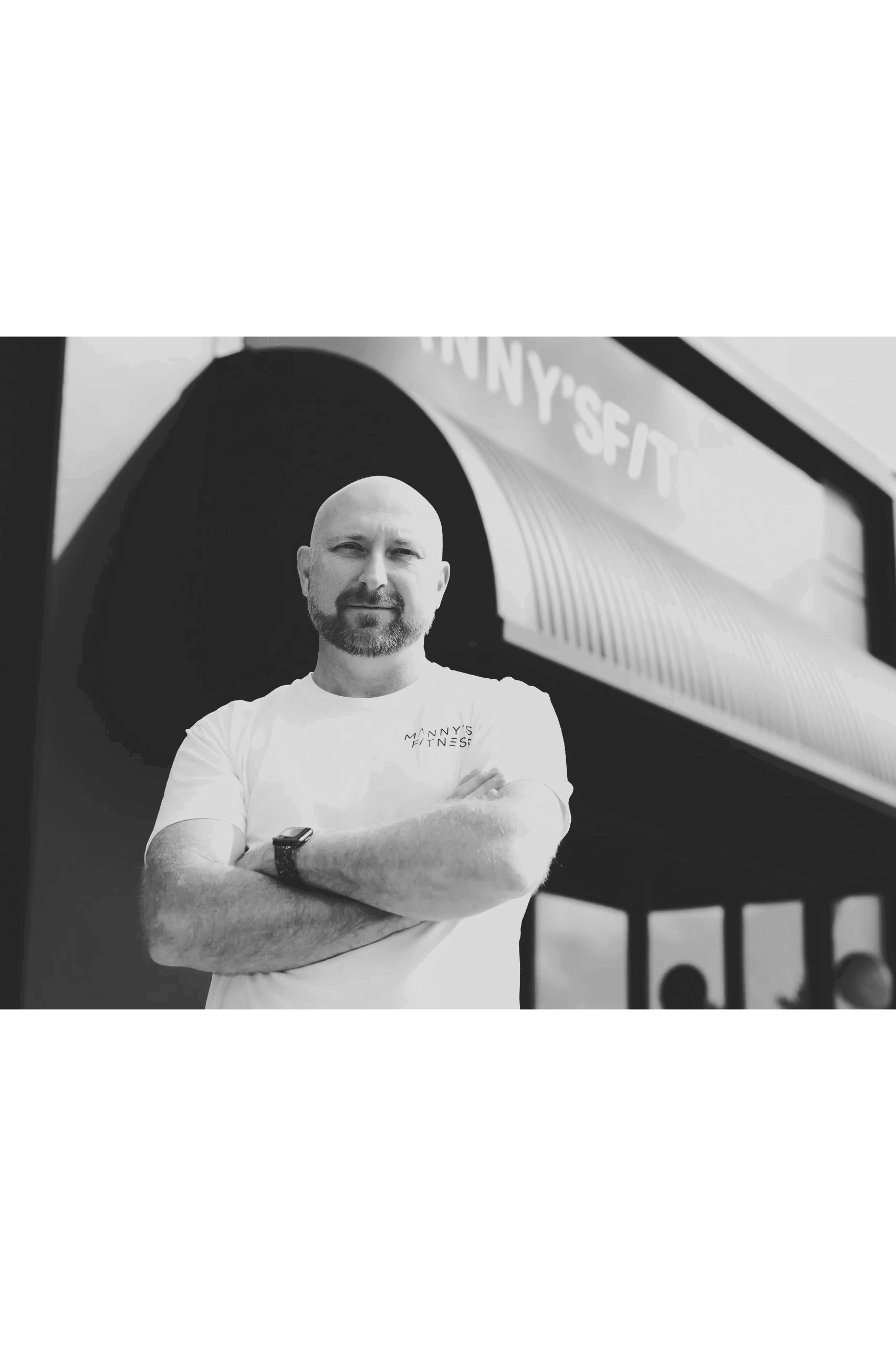 Photo of Manny, our Founder outside the gym